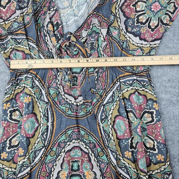 Johnny Was Dress Womens XXL Spezia Boho Floral Tie Front Coastal Fairy Romantic - Picture 4 of 10